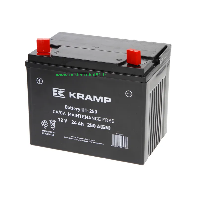 Batterie U19B 12V 24Ah 250A fermée