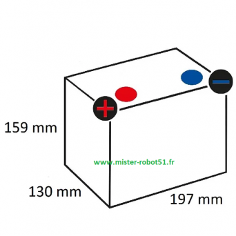 Batterie U19B 12V 24Ah 250A fermée
