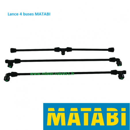 Tube de pulvérisation quadruple pour lance MATABI