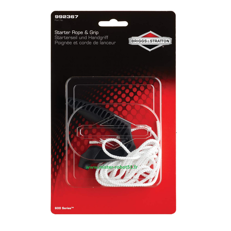 Poignée et corde de lanceur 992367 Briggs&Stratton