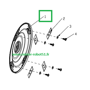 Jeu de 2 disques plateau de coupe robot LUBA 1 & 2 Mammotion