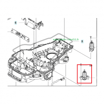 Pilier Capteur collision arrière automower NERA