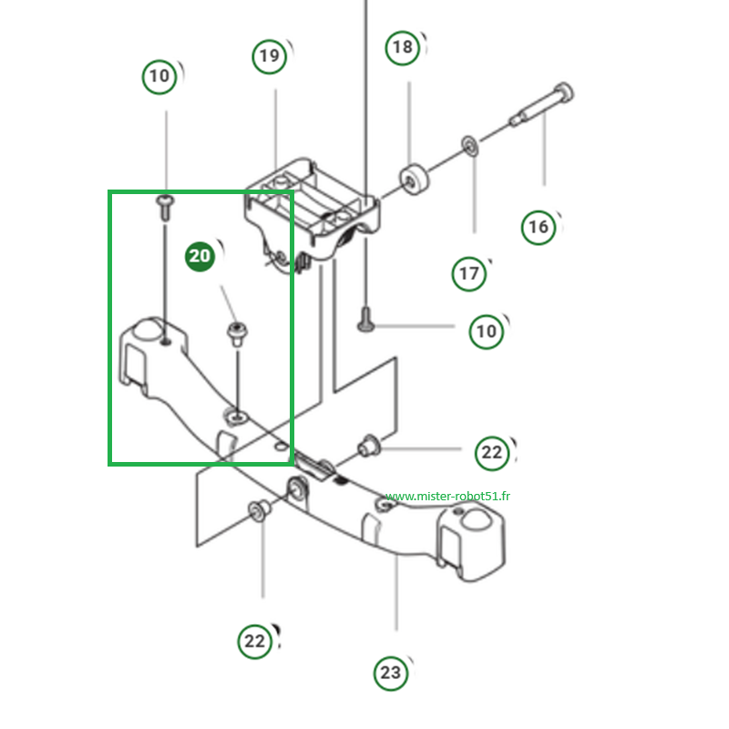 Tampon caoutchouc pour essieu HUSQVARNA gamme NERA
