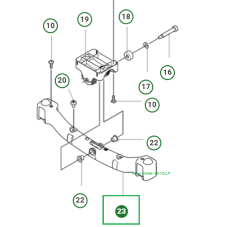 Essieu avant robot tondeuse gamme NERA