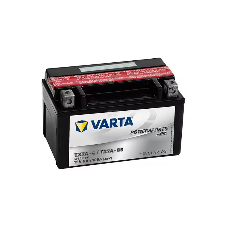 Batterie 12V VARTA 6AH  105A Positif à gauche moto scooter jet ski
