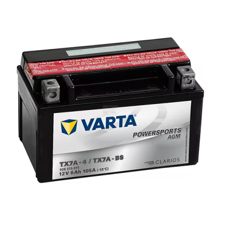 Batterie 12V VARTA 6AH  105A Positif à gauche moto scooter jet ski