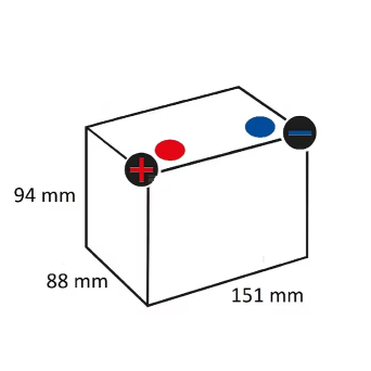 Batterie 12V VARTA 6AH  105A Positif à gauche moto scooter jet ski