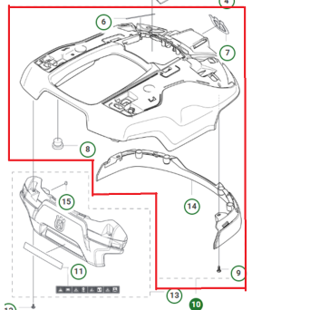 Coque nue Body Kit robot Husqvarna 315X